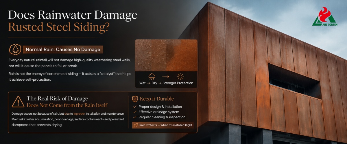 Does Rainwater Damage Rusted Steel Siding